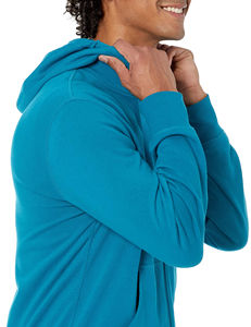 Gran oferta, Sudadera con capucha de lana con cremallera y logotipo personalizado para hombre, diseño liso con bolsillo, sudaderas con capucha informales esenciales para hombre - Product Image 3