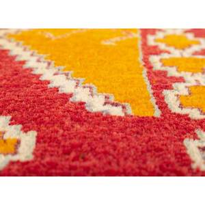 Alfombras de Lana Anudadas a Mano Nuray, Patrón Geométrico Rojo y Naranja, Gran Tamaño 9x12 para Decoración de Sala de Estar -Pae-145 - Product Image 3