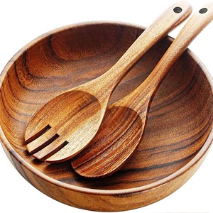Nuevo Juego de Utensilios para Ensalada de Acacia, Ecológicos, Aptos para Lavavajillas, Hechos en India - Product Image 3