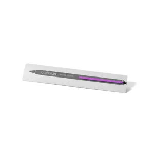 Nouveau crayon Grafeex en aluminium fabriqué en Italie avec clip violet coloré et logo personnalisé idéal pour cadeau promotionnel