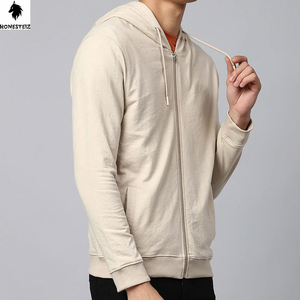Pull à capuche personnalisé pour hommes, poids léger 100% coton, tissu éponge en polyester, haute qualité, décontracté, motif solide en relief - Product Image 5