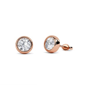 Boucles d'oreilles modernes rondes en diamant de 0,30 carat, diamant cultivé en laboratoire, en platine, pour fête de fiançailles - Product Image 3