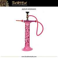 Chicha de Luxe au Design Unique, Qualité Supérieure, Style Marocain/Arabe, en Laiton Poli Égyptien, Fabrication Artisanale par Coulée à la Main, Farida Ajour