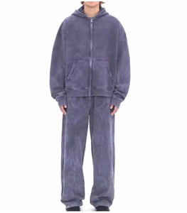 2025 Venta al por mayor Chándal de lavado ácido Hombres Último estilo Casual Chándal de lavado ácido para hombres y mujeres Chándal de lavado ácido Servicio OEM - Product Image 6