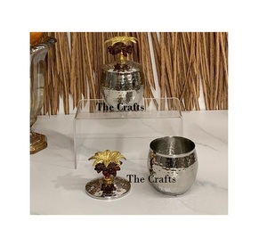 Serveur de dattes de collations en acier inoxydable avec plateau Serveur de chocolats de vaisselle de couleur argent de la meilleure qualité en vrac - Product Image 6