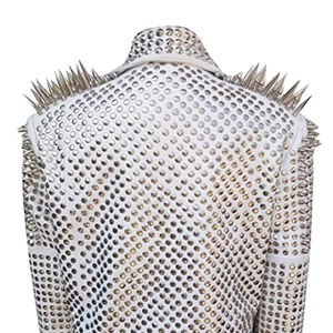 OEM Service Printed Breathable Oversized <b>Women</b> Studded Leather <b>Jacket</b> Casual Winter <b>Vintage</b> Finished for Ladies - Product Image 6