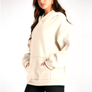 Recién llegado, las más vendidas, sudaderas con capucha para mujer, ropa informal de manga larga, sudadera con capucha de gran tamaño con hombros caídos y peso pesado para mujer - Product Image 2