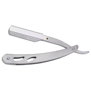 Maquinilla de afeitar de borde recto profesional de peluquero de acero inoxidable alemán, acabado de espejo, maquinillas de afeitar para salón de belleza - Product Image 1