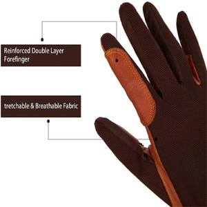 ถุงมือขี่ม้าทำจากหนัง100% มีมือจับพิมพ์โดยตรงจากโรงงาน - Product Image 3