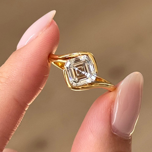 Anillo de moissanita de compromiso de Plata de Ley 925 Premium con corte brillante VVS2 Calidad Estilo de moda Venta al por mayor Precio más barato - Product Image 3