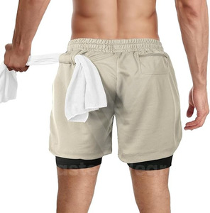 Shorts de compression pour hommes à prix avantageux, avec cordon de serrage à la taille, vêtements de sport pour la salle de sport, tenue de fitness, coupe ajustée, short d'entraînement - Product Image 3