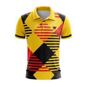 Camiseta de Golf Personalizada de Manga Corta para Hombre, Estilo Casual, Color Sólido, Sublimación, Algodón y Poliéster, Ecológica, Transpirable, en Venta - Product Image 1