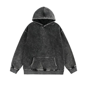 Sun Fadded hombres de alta calidad 100% algodón impermeable polar invierno sudaderas con capucha 430g Stonewashed sudaderas con capucha bordadas - Product Image 5