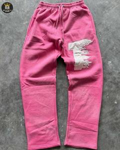 Pantalon droit à jambes larges en strass brillant vintage pour hommes Long cordon Streetwear vêtements pantalon en strass - Product Image 5