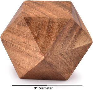 Bola de madera decorativa de madera de CACIA para centro de mesa o uso individual Ideal para uso en salón comedor - Product Image 6