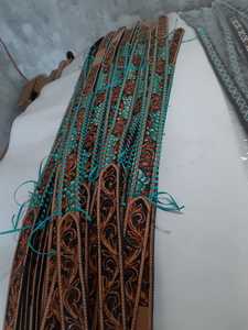 เข็มขัดหนังคาวบอยตะวันตกและคาวเกิร์ลหนังวัววัวเท็กซัสมีดีไซน์ลายดอกไม้ - Product Image 5