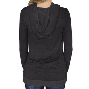 Sweat-shirt à capuche épais unisexe pour femmes, pull à manches longues de couleur unie personnalisé pour sport, gym, sweat à capuche en molleton uni pour l'hiver - Product Image 3