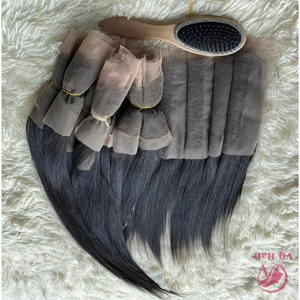 Pelucas de cierre de tamaño completo encaje/HD encaje Natural recto cabello virgen de alta calidad 100% cabello humano vietnamita al por mayor - Product Image 2