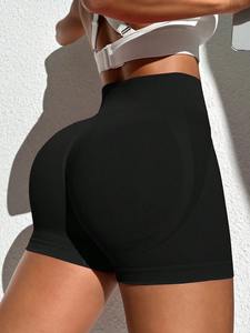 Hot Selling Women's Premium Quality Gym <b>Shorts</b> Seamless Yoga Sports Wear Elastic <b>Waist</b> Custom Design for Comfortable Running - Product Image 2