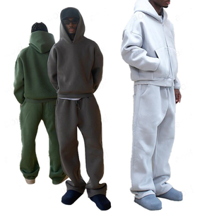 Conjunto de Sudadera con Capucha y Pantalones Deportivos de Pierna Recta para Hombre, Estilo Urbano, de Invierno, de Alta Calidad, con Estampado en Relieve y Lavado Ácido - Product Image 6