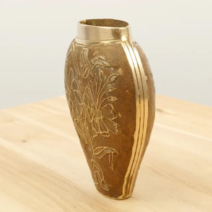 Handmade <b>Copper</b> Relief <b>Vase</b>, <b>Copper</b> Flower Pot, <b>Copper</b> <b>Vase</b>, Engraving Valentine Gift Festive and Party Supplies - Product Image 3