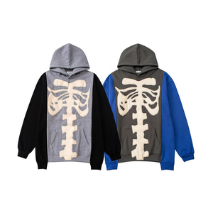 Top Quality Wholesale Plus Size Men's Hoodies Streetwear <b>Stitching</b> Embroidered Pullover <b>Oversized</b> <b>Hoodie</b> for Men - Product Image 1