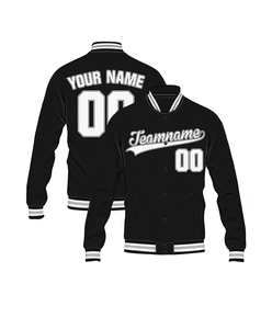 Veste rétro brodée avec LOGO personnalisé Veste universitaire de baseball brodée en cuir décontractée pour homme - Product Image 2