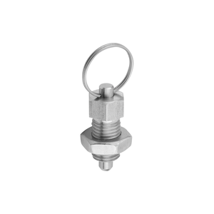 K0342 Pasador de Indexación de Acero Inoxidable Forma S M10x1 con Anillo de Tracción para Posicionamiento y Retención K0342 - Product Image 2