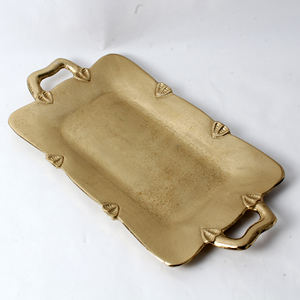 Bandeja de Servicio Versátil de Aluminio Fundido para Aperitivos, Bebidas, Velas y Decoración del Hogar en Cualquier Espacio - Product Image 4