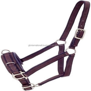 Bande de nez rembourrée en néoprène, double sangle en nylon léger, licou de cheval en nylon, solide et réglable, accessoires en acier inoxydable - Product Image 5
