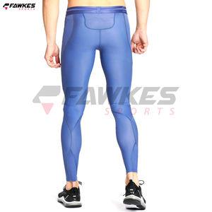 Conception personnalisée Pantalon de compression pour hommes en nylon lastane respirant évacuant la transpiration ensemble d'entraînement de gymnastique sportive - Product Image 3