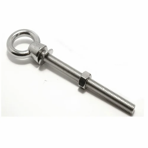 Polished Stainless Steel Eye <b>Bolt</b> with PTFE Coated Thread for Smooth Installation and <b>Long</b> Term Durability in Harsh Environments - Product Image 2
