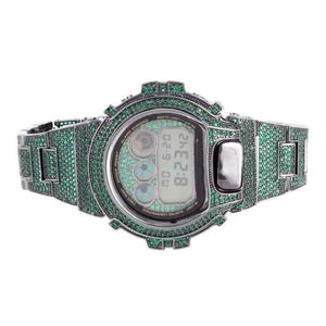 Montre pour homme de haute qualité en argent sterling 925, entièrement sertie de diamants Moissanite VVS, boîtier de montre de style Hip Hop, bijoux de luxe. - Product Image 3