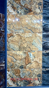 กระเบื้องพอร์ซเลนลายหินอ่อนสีขาวเคลือบเงาคุณภาพสูงขนาด 600*1200 มม. สไตล์โมเดิร์นยุโรปจากอินเดีย - Product Image 3