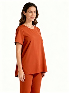 Ensembles de gommages hospitaliers en vente en gros Uniforme d'infirmière Fit Scrubs Femmes Spandex Col en V Pure Quality Medical Nursing Scrubs Set - Product Image 6