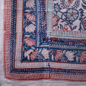 Vente chaude Blanc Coton Sarong Paréo Indien Floral Bloc Imprimé Voile Écharpe À La Main De Luxe Plage Couverture Traditionnelle Châles - Product Image 4