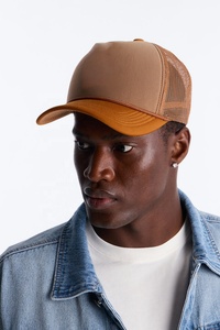 5 Panel Men Custom Wholesale Blank <b>Plain</b> Mesh Foam Trucker <b>Cap</b> with Rope Manufactured By Antique Fashion - Product Image 4