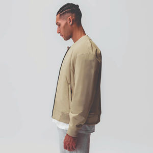 Chaqueta Bomber Cortavientos de Moda Casual para Hombre, Otoño 2026, con el Mejor Diseño, Chaqueta Bomber Naranja para Hombre, Servicio OEM Personalizado - Product Image 3