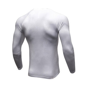 Vente chaude MMA Rash Guard Hommes Compression Top Chemise D'entraînement À Manches Longues Avec Jiu Jitsu Kimono Fit OEM Sublimation Personnalisée - Product Image 5
