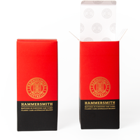 Emballage de boîte de produit de beauté de luxe et de vin avec logo personnalisé éponge de revêtement pour petites entreprises manipulation de l'impression par stratification mate