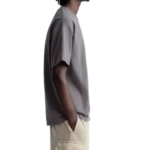 T-shirts pour hommes de poids lourd à manches courtes 240g pour hommes antibactériens personnalisés, T-shirts à épaules tombantes de haute qualité de vente chaude - Product Image 4
