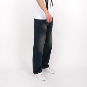 Élégant coupe ample 100% coton Denim Jeans unisexe doux tissu extensible bouton Fly classique High Street Design usage quotidien - Product Image 6