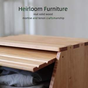 Bacs de rangement empilables en bois massif avec couvercles boîte à jouets pomme de terre oignon boîte à pain placard en bois organisateurs de stockage armoire - Product Image 3