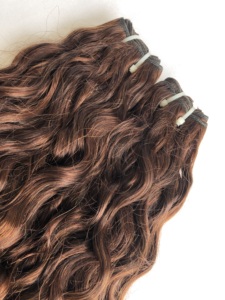 100% produit le plus vendu vison cambodgien brut 24''coloré #2 extension de faisceau bouclé donneur unique cheveux Double Machine fournisseur de trame - Product Image 4