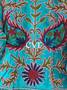 Manteau en velours brodé à la main, col mandarin, manches longues, motif floral, vêtements d'extérieur bohèmes pour femmes adultes, vêtements d'automne - Product Image 5