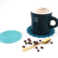 Sous-verre rond en silicone, résistant à la chaleur, écologique, sûr pour les aliments, multi-tailles, design original, pour la maison, les restaurants, les hôtels, les bars, pour les boissons
