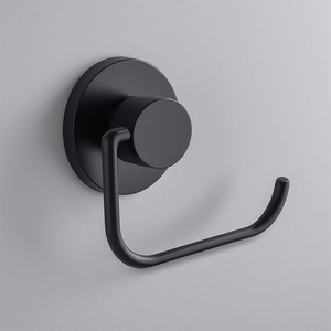 Soporte de papel higiénico de metal elegante con superficie plateada artesanal Diseñado para interiores decorativos y funcionales - Product Image 1