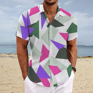 Custom Printed Hawaiian <b>Shirt</b> Tropical Beach <b>Shirt</b> Men's Summer Short Sleeve Aloha Style Casual Holiday Floral Print Top - Product Image 2