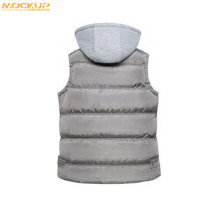 Wholesale <b>Men</b> <b>Lightweight</b> Puffer Vest Winter Warm Outdoor Sleeveless Jacket With Pockets - Product Image 2
