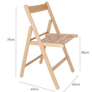 Sedia da Giardino WELL HOME Design BAS in Legno di Faggio con Finitura Verniciata Dimensioni 43x47x79 cm - Product Image 3